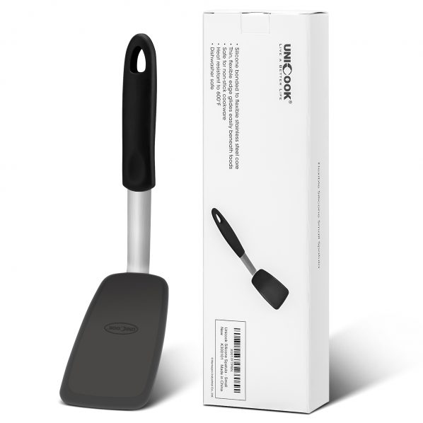 Flexible Silicone Spatula, Omelet Turner, 600F Heat Resistant